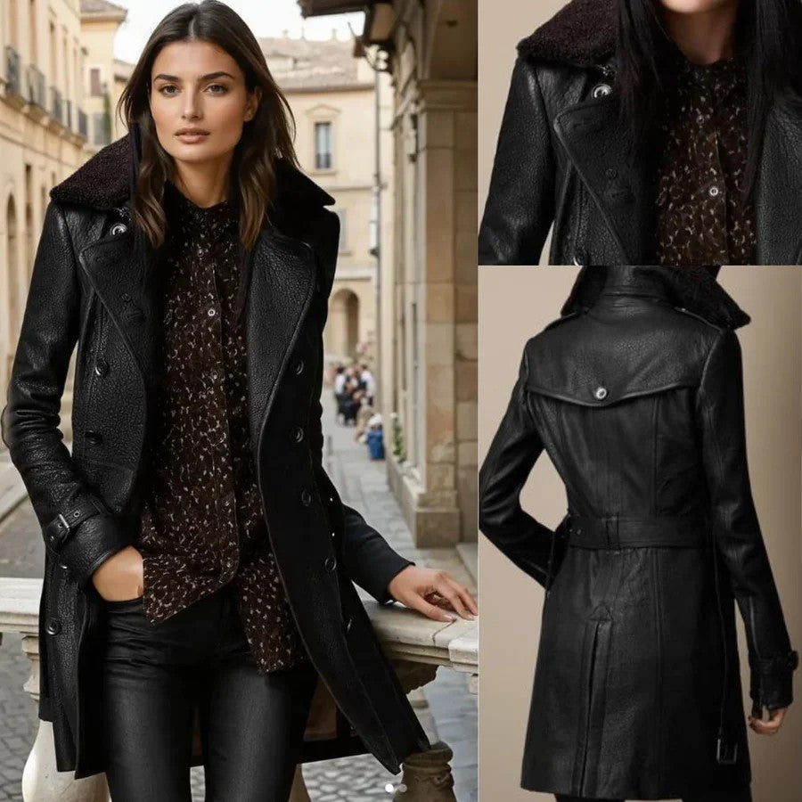 Celeste | Luxuriöser Trenchcoat aus Leder